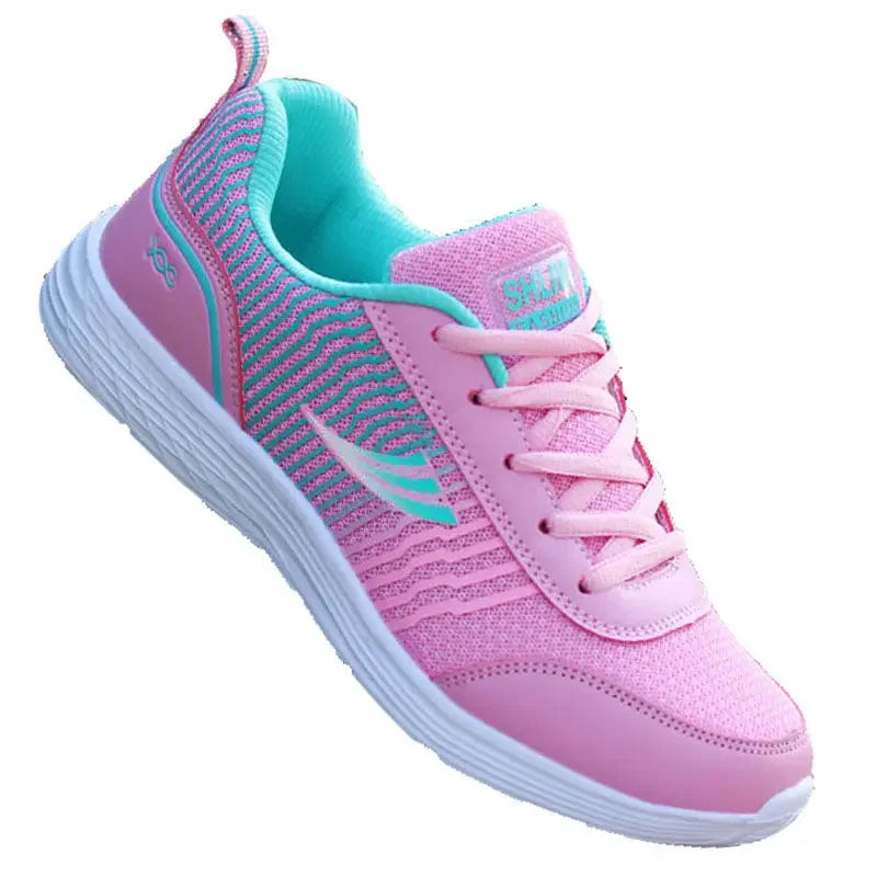 Spring and Autumn Ladies Daily Women's Shoes Casual Sports Korean Fashion Breathable Flat Bottom Running Light Travel Sneakers - EUFASHIONBAGS