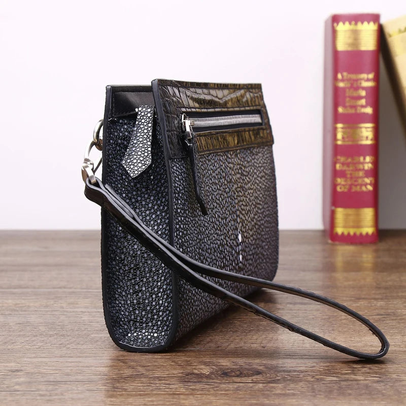 New Men's Clutch Bag High-quality Genuine Leather Envelope Clutch Bag Large Men's Bag