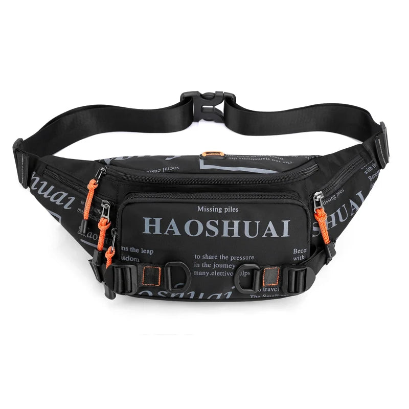 Fashion Letter Waist Bags For Men Casual Nylon Waist Packs Hot Sale Unisex Belt Bag Fanny Pack Travel Storage Chest Bags Leg Bag - EUFASHIONBAGS