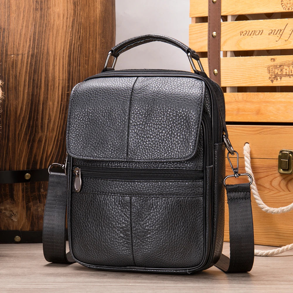 New shoulder bag husband bag men leather bag genuine leather handbag men messenger bag - EUFASHIONBAGS