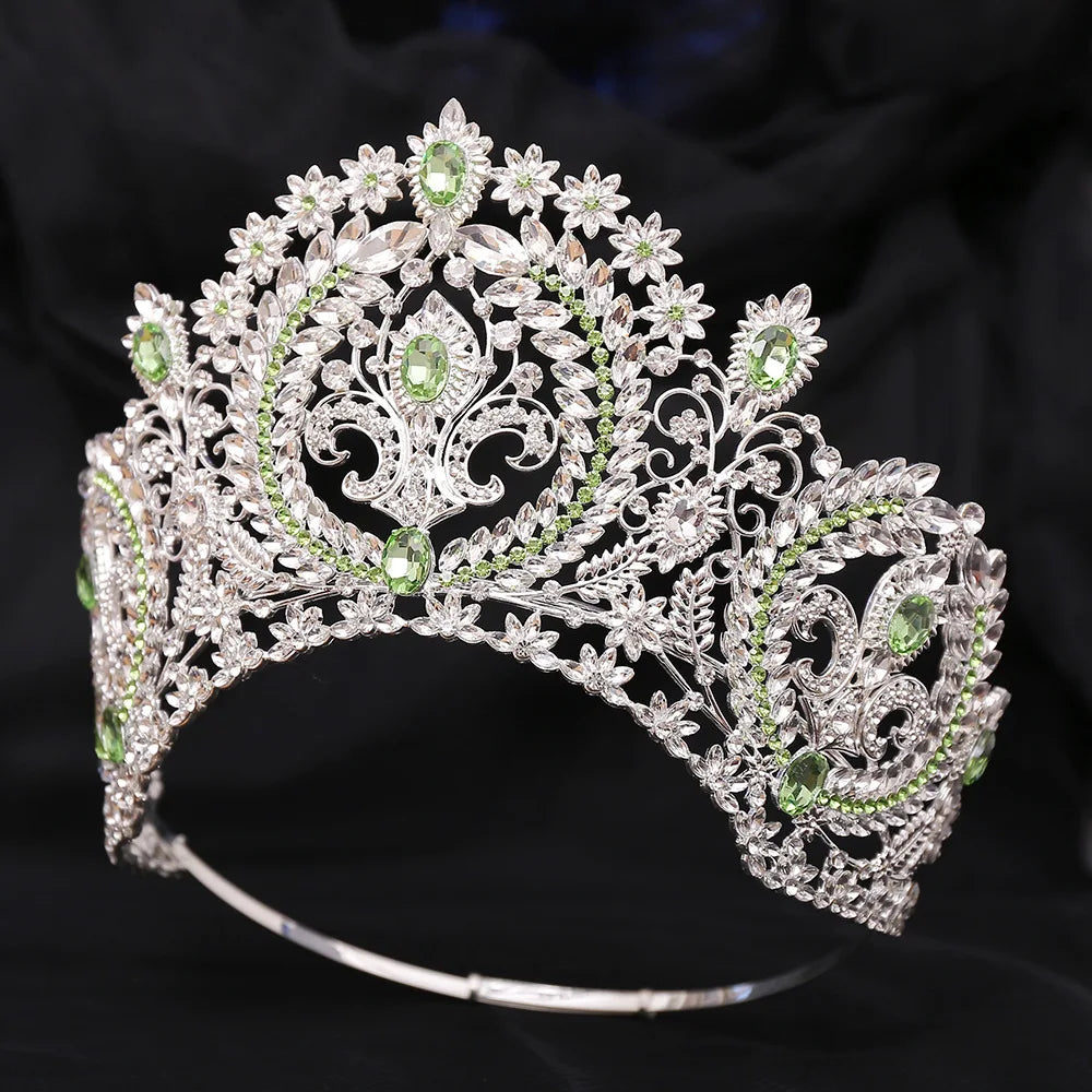 Miss Supranational Hair Crown Shiny Rhinestone Tiara Large Bridal Wedding Beauty Pageant Party Big Crowns Headpiece Accessories - EUFASHIONBAGS