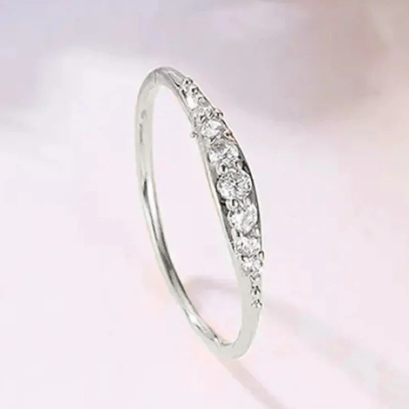 Fashion Thin Finger Rings for Women Simple Stylish 3 Color Optional Wedding Engagement Jewelry Chic Finger Accessories - EUFASHIONBAGS