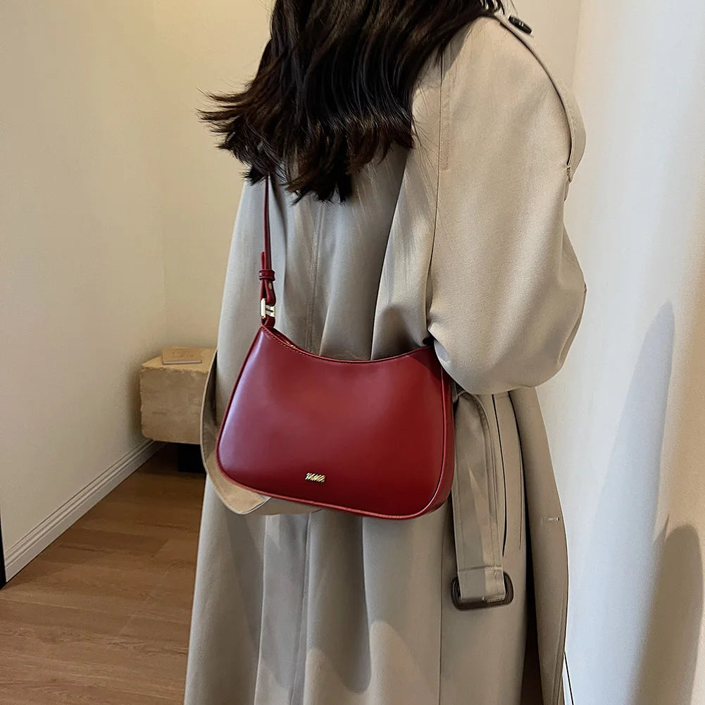 Red Shoulder Bags for Women New Texture Leather Crossbody Bag Luxury Designer Wedding Bride Handbags Sling Bag