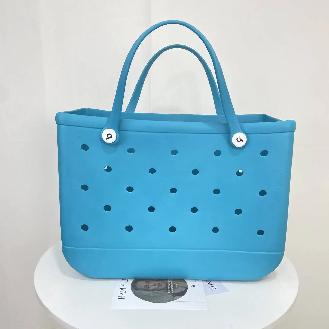 Croc Beach Tote Bag Rubber EVA Waterproof Basket Extra Large Women Shopping Shoulder Handbag Beach Jelly Sac Tote Bag Purse