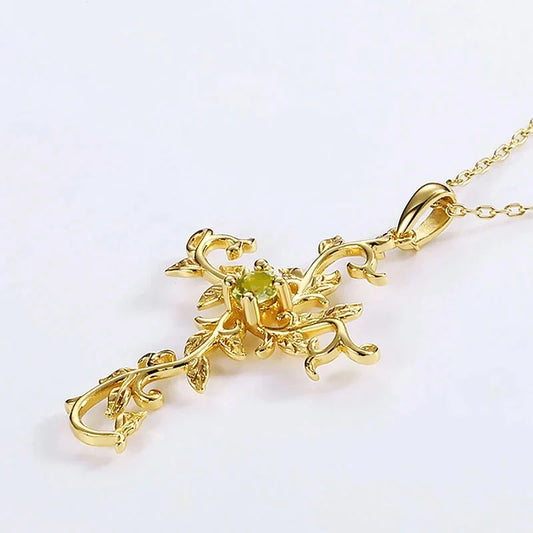 Luxury Exquisite Leaf Pendant Necklace for Women Noble Gold Color Accessories for Engagement Charming Aesthetic Jewelry