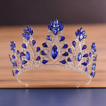 Cargar imagen en el visor de la galería, Baroque Crystal Tiara Crowns For Bridal Girls Women Pageant Prom Diadem Hair Ornaments Headpiece Bride Head Jewelry Accessories