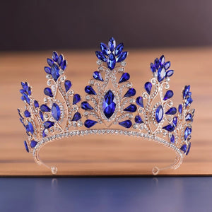 Baroque Crystal Tiara Crowns For Bridal Girls Women Pageant Prom Diadem Hair Ornaments Headpiece Bride Head Jewelry Accessories