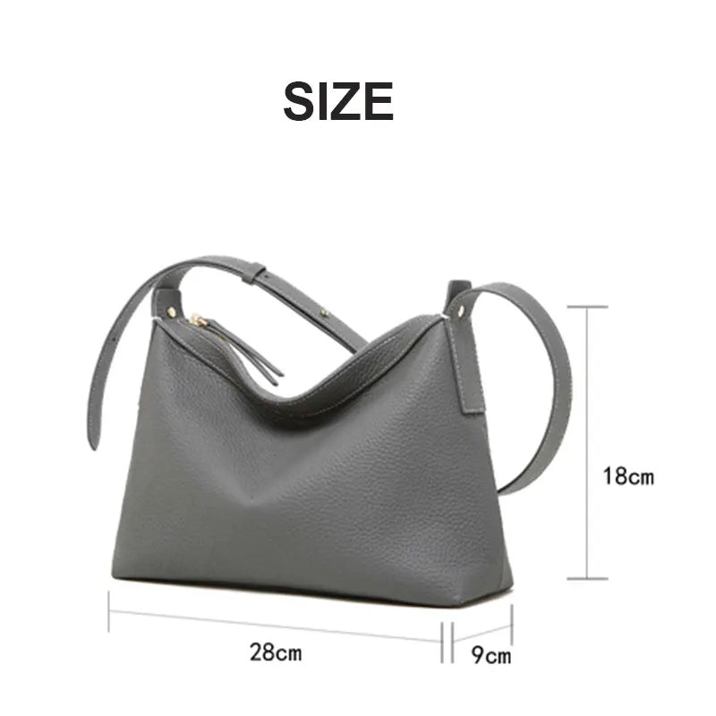 Cowhide Women's Bag New Fashion Adjustable Shoulder Strap Women Shoulder Bag Genuine Leather Female Crossbody Bags