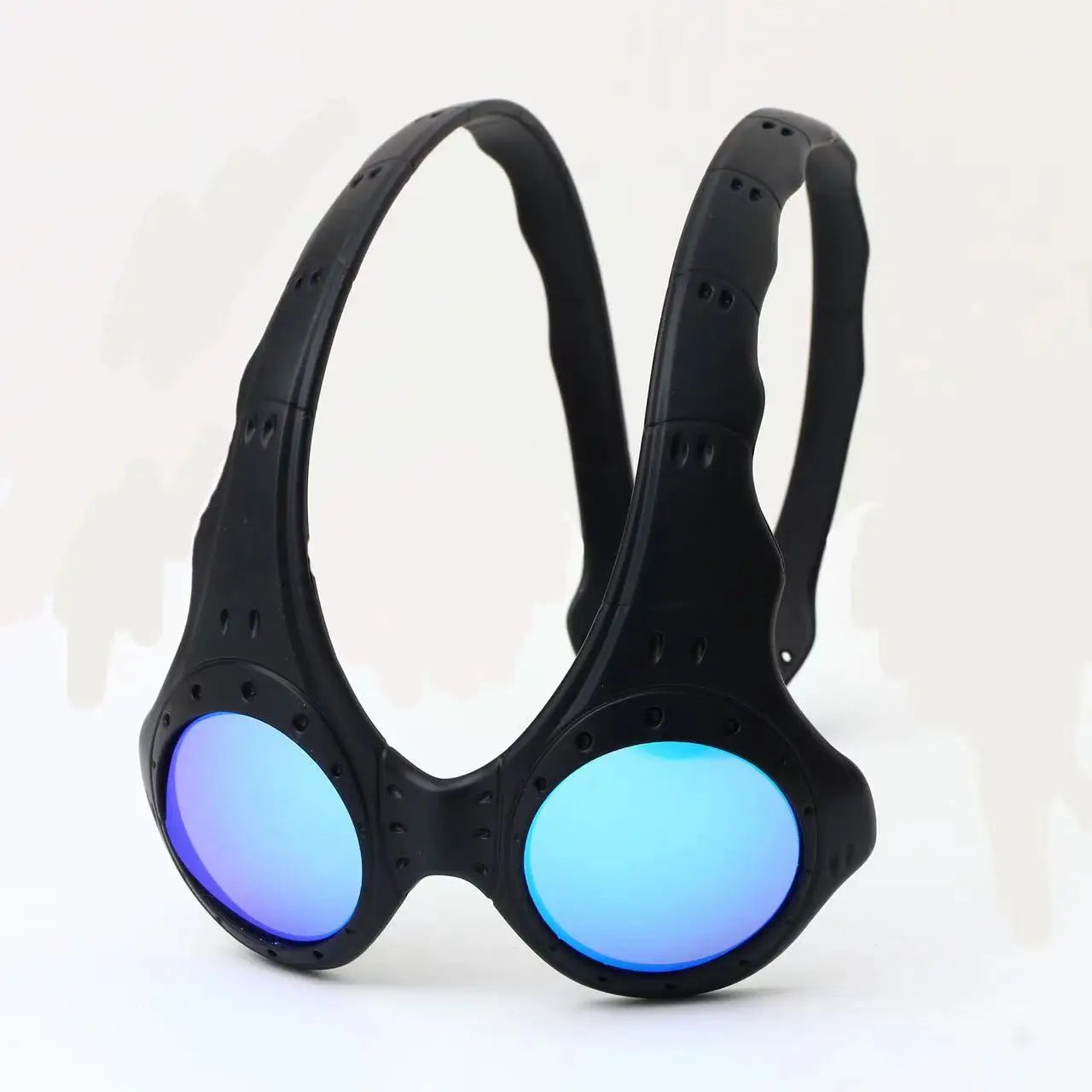 INS New Transgender Super Large Men's and Women's Tech Sunglasses Trendy Men's Y2K Driving Mirror Alien Goggles Windproof Mirror