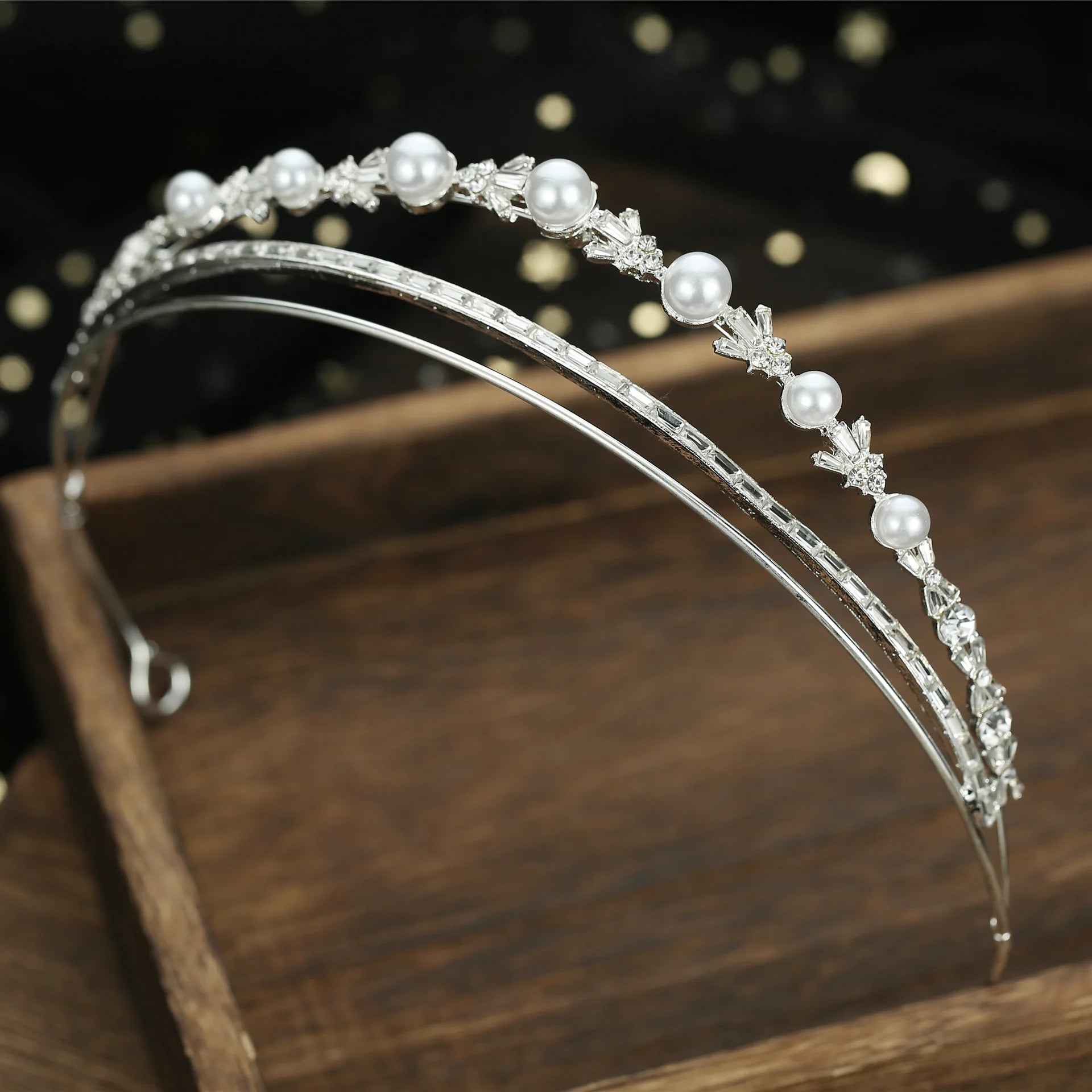 Handmade Headbands Wedding Hair Accessories for Women Engagement Jewelry Bridal Hairbands Pearl Crowns Simple Tiaras Party Gifts - EUFASHIONBAGS