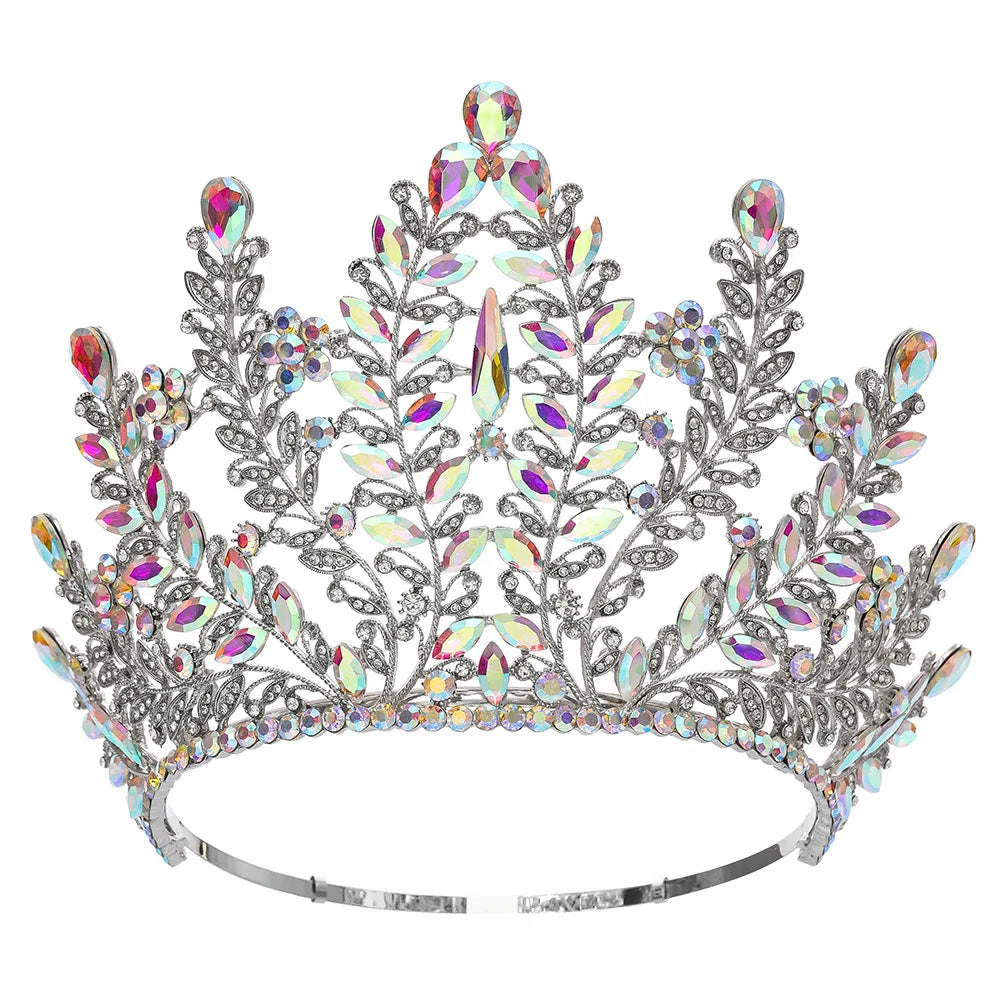 Luxury Miss Universe Paraguay Angola Wedding Crown for Women Big Rhinestone Banquet Tiara Party Costume Hair Jewelry Accessories - EUFASHIONBAGS