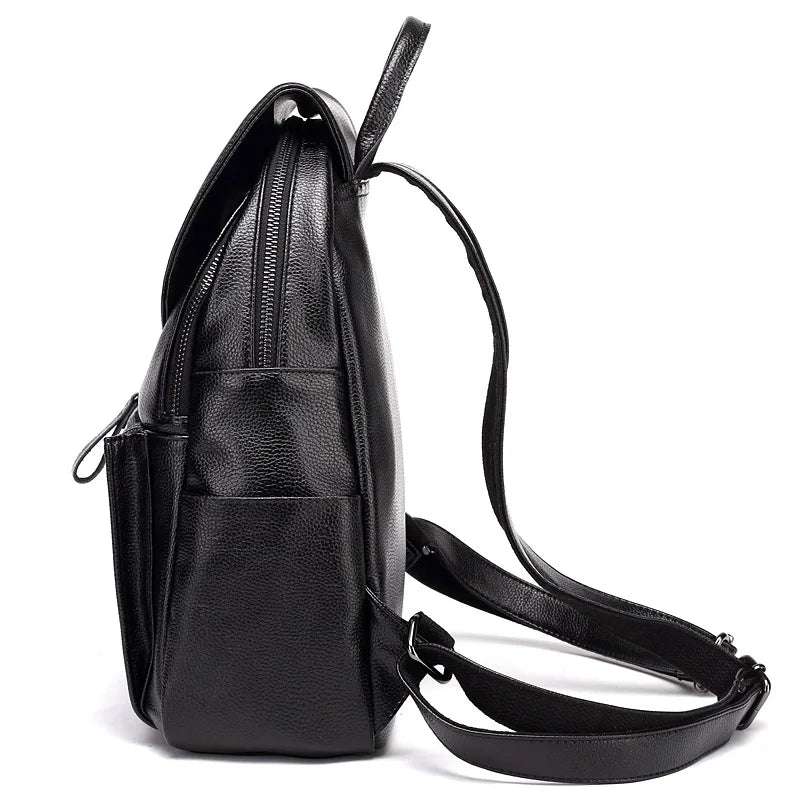 Genuine Leather Women Backpack New Large Fashion Girls School Bag Women's Shoulder Bag Casual Mochilas Backpacks