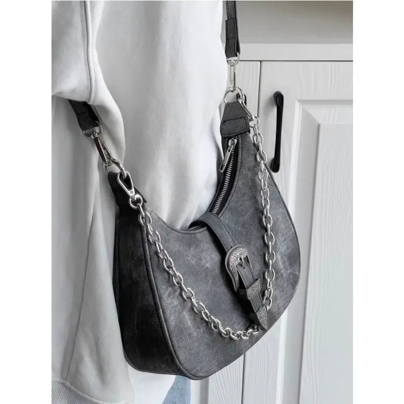 Vintage Shoulder Bags Female Fashion Summer Chains Korean Style Women's Bag Trend Latest Design Harajuku Bolso Mujer