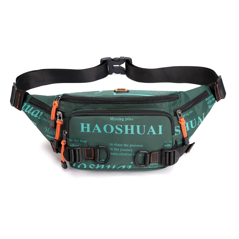 Fashion Letter Waist Bags For Men Casual Nylon Waist Packs Hot Sale Unisex Belt Bag Fanny Pack Travel Storage Chest Bags Leg Bag - EUFASHIONBAGS