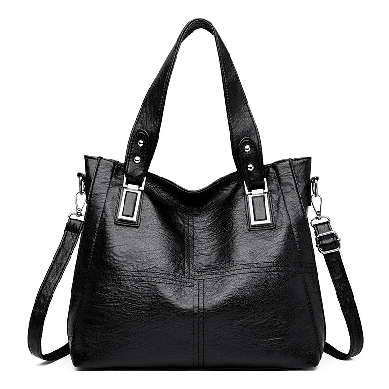 Luxury Famous Brand Women's Soft Leather Handbag Large Capacity Tote Bag Women's Shoulder Crossbody Bags - EUFASHIONBAGS