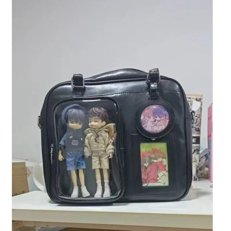 2025 Transparent Black Itabag Women Versatile Large Capacity Square Bag Handbag Ladies Japanese Style Ita Bags