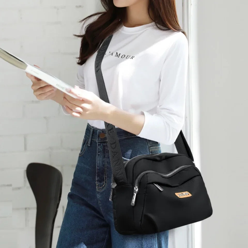 High Quality Nylon Women's Shoulder Bags Solid Color Design Crossbody Bags And Purse Casual Travel Messenger Commuter Sac - EUFASHIONBAGS