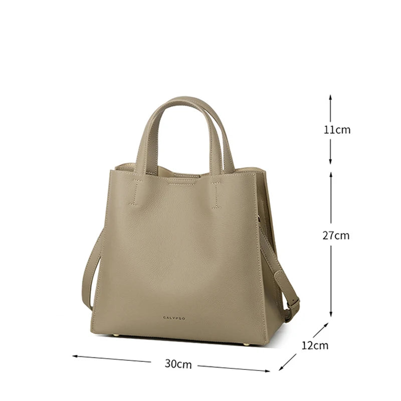 New Genuine Leather Bag Real Cowhide Bag Women's Handbag Luxury Designer Women Leather Handbag Brand Women Bag