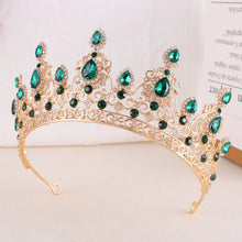 Cargar imagen en el visor de la galería, Trendy Wedding Crown Bridal Headpiece Gold Silver Color Rhinestone Crystal Diadem Queen Crown Princess Tiaras Bride Hair Jewelry