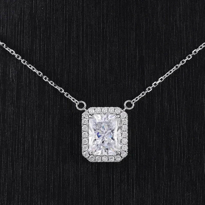 Dazzling Cubic Zirconia Pendant Necklace for Women Graceful Wedding Band Jewelry Attractive Girlfriend Neck Accessories - EUFASHIONBAGS