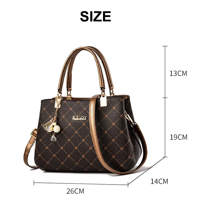 Luxury Designer Bag New Large Capacity Women's Tote Bags Fashion Grid Pattern Women Shoulder Bags PU Leather Female Handbag