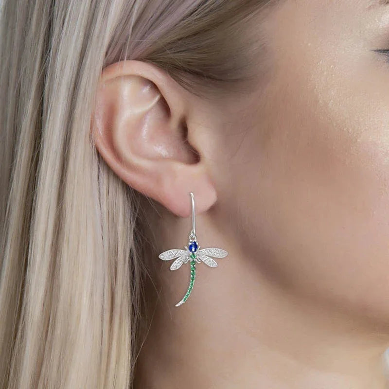 Cute Dragonfly Drop Earrings for Women Active Dainty Insect Accessories Fashion Gorgeous Charms Party Jewelry Girl Gifts