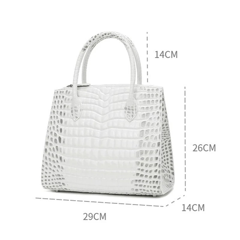 Women's handbag Women Genuine Leather Bag Crocodile skin Women's bags luxury designer handbag Women Leather Handbag Brand women - EUFASHIONBAGS