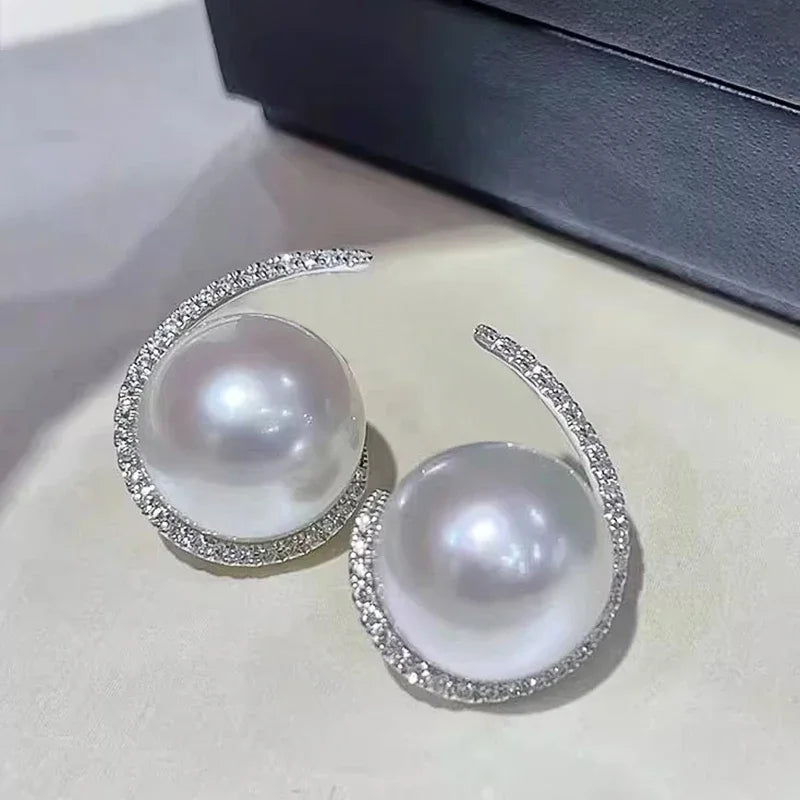 Imitation Pearl Drop Earrings for Women Gorgeous Modern Wedding Bridal Jewelry Delicate Party Ear Accessories - EUFASHIONBAGS