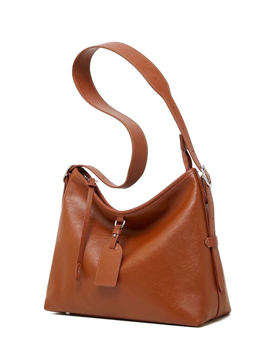 Cowhide Women's Bag New Fashion Large Shoulder Bag Soft Genuine Leather Trend Luxury Crossboby Bags