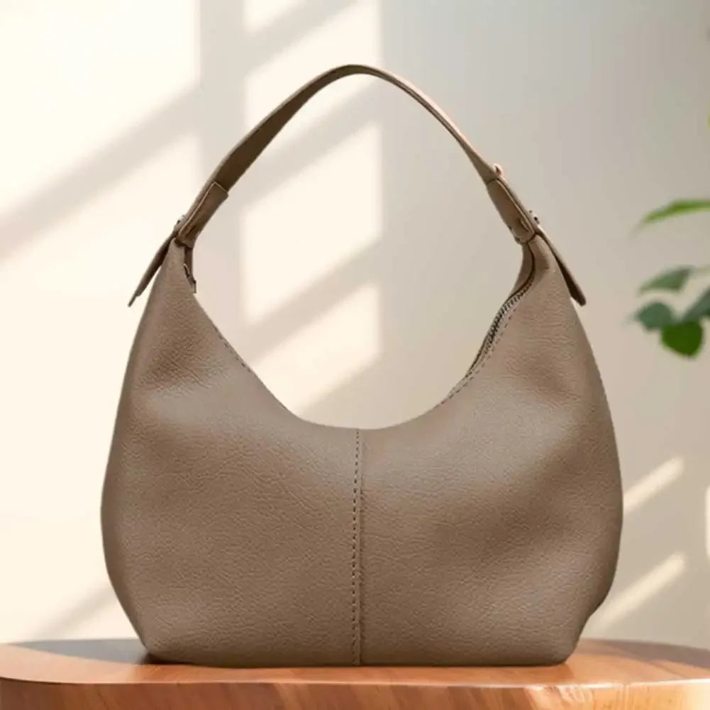 Fashion Small Causal Tote Handbag Female Retro Vegan PU Leather Hobo Clutch Purses Shoulder Bag