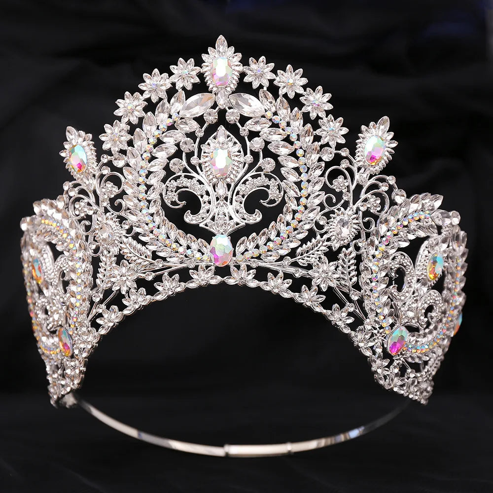 Miss Supranational Hair Crown Shiny Rhinestone Tiara Large Bridal Wedding Beauty Pageant Party Big Crowns Headpiece Accessories - EUFASHIONBAGS