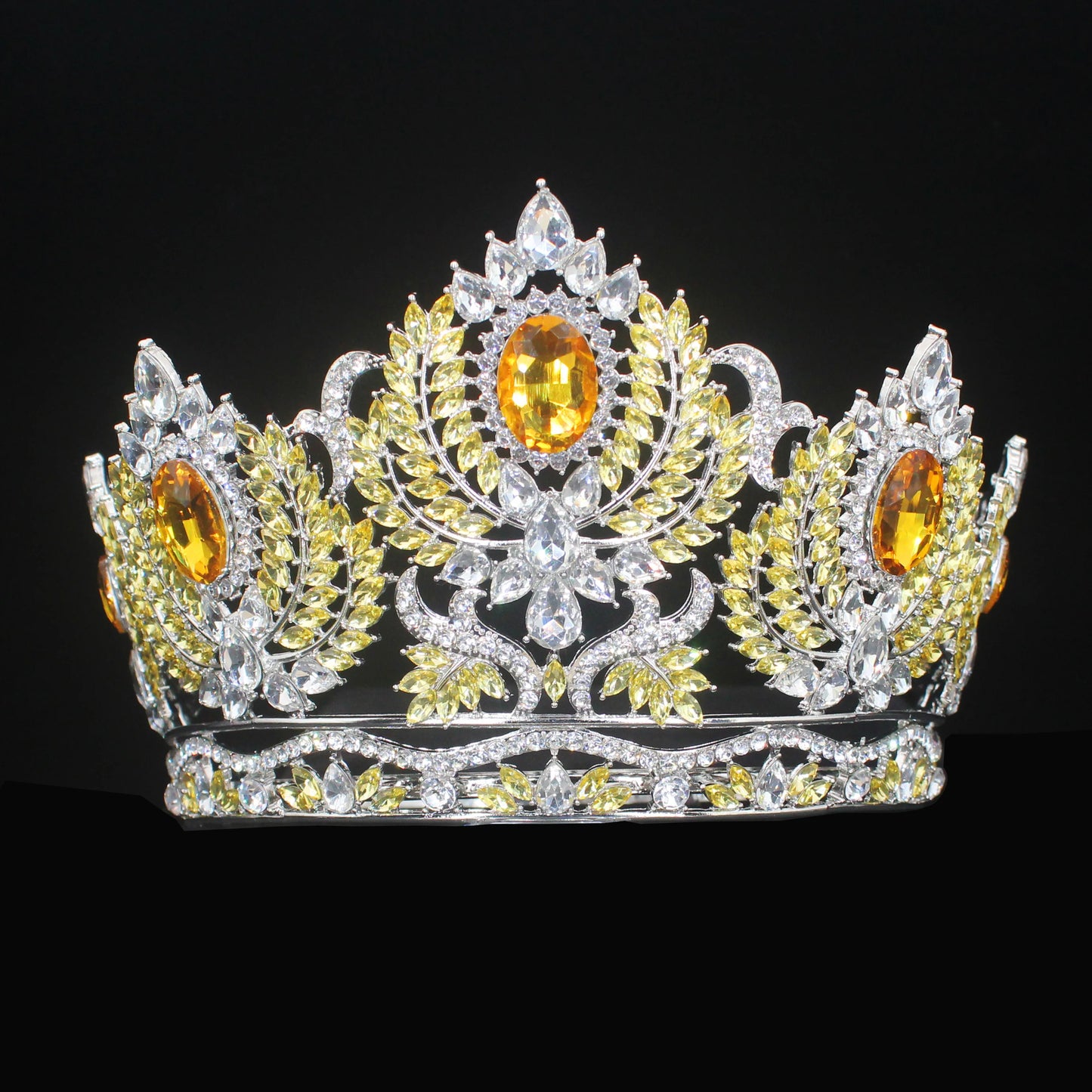 Adjustable Crystal Queen Tiaras and Crowns For Women Bridal Diadem Hair Ornaments Wedding Pageant Prom Hair Jewelry Accessories