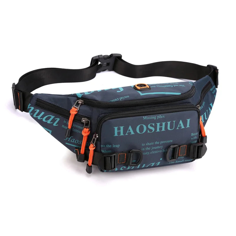 Fashion Letter Waist Bags For Men Casual Nylon Waist Packs Hot Sale Unisex Belt Bag Fanny Pack Travel Storage Chest Bags Leg Bag - EUFASHIONBAGS