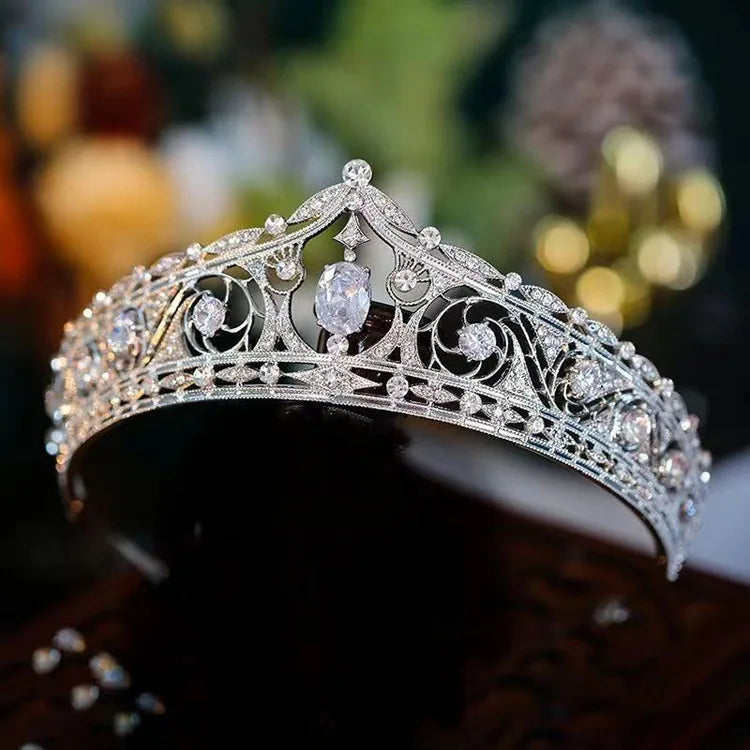 Luxury Diverse Silver Color Crystal Wedding Crown Bridal Headpiece Woman Baroque Rhinestone Tiaras Bride Diadem Hair Accessories - EUFASHIONBAGS