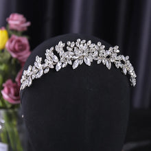 Cargar imagen en el visor de la galería, Wedding Bridal Headband Handmade Rhinestone Crystal Flower Headband Hairband Tiara For Women Wedding Hair Accessories Jewelry