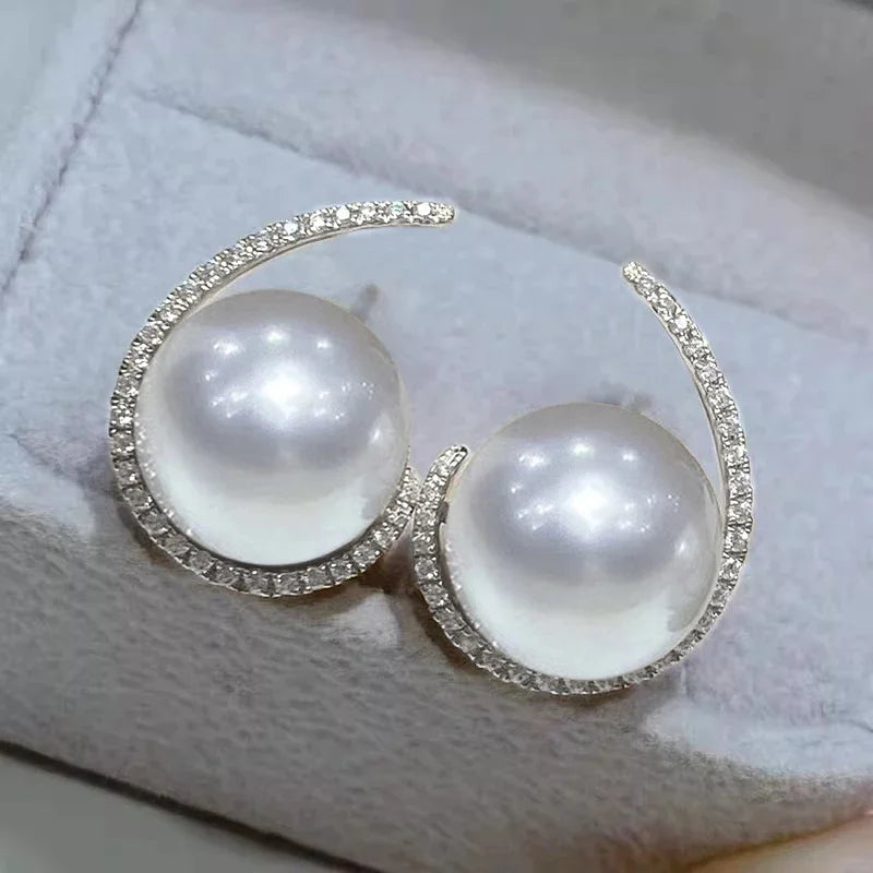 Imitation Pearl Drop Earrings for Women Gorgeous Modern Wedding Bridal Jewelry Delicate Party Ear Accessories - EUFASHIONBAGS