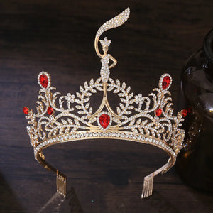 Luxury High Quality Royal Queen Wedding Crown for Women Diadem Large Crystal Banquet Tiaras Party Costume Hair Jewelry Accessory