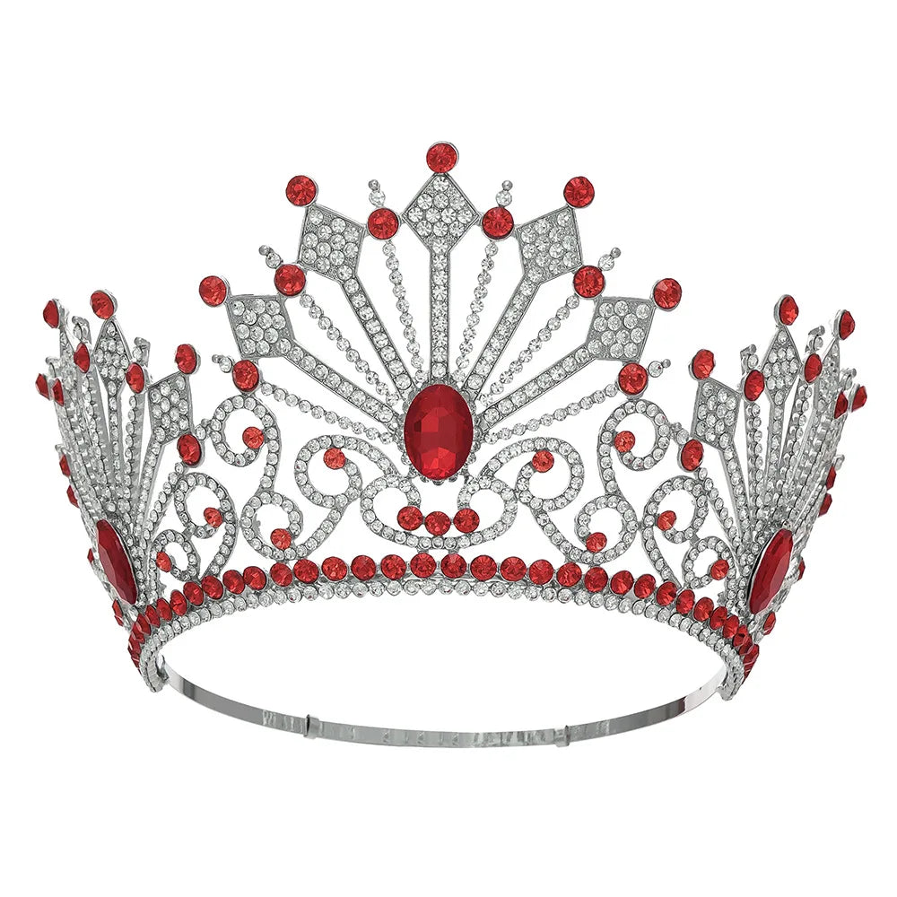 Miss Supranational Big Crystal Geometric Bridal Crown Rhinestone Beauty Pageant Headdress Wedding Dress Hair Jewelry Accessories - EUFASHIONBAGS