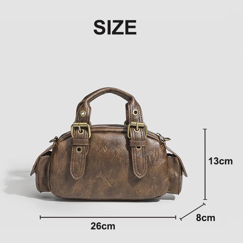 Vintage Women Handbag New Women's Shoulder Bag Luxury Designer Crossbody Bags PU Leather Purse