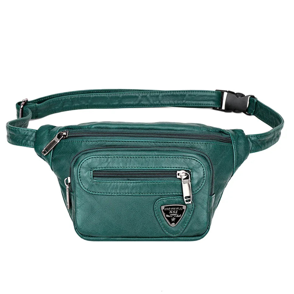 Women's Waist Bag PU Leather Bags Designer Shoulder Crossbody Chest Bag Female Fashion Fanny Pack Banana Hip Purse and Handbags