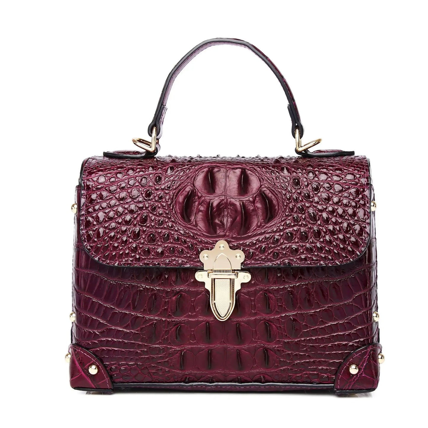 New Superior Cowhide Genuine Leather Women Handbags Embossed Crocodile pattern Fashion Luxury Lether tote Bag for women