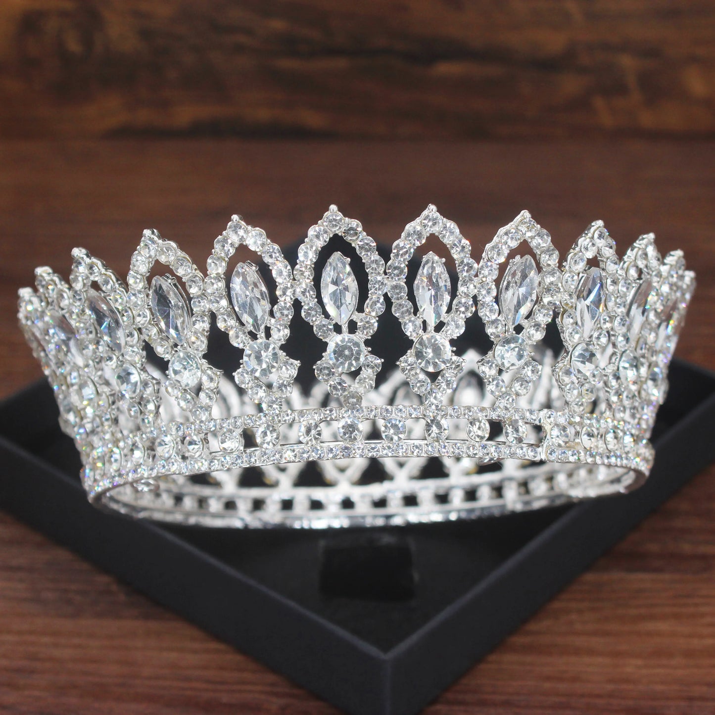 Luxury Crystal Tiaras and Crowns Queen Bride Diadem Wedding Bridal Headpiece For Women Hair Jewelry Accessories - EUFASHIONBAGS