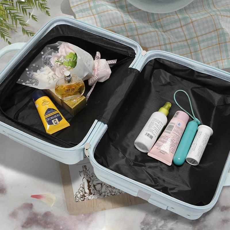 New Mini Travel Suitcase 14 inch Luggage Organizer Makeup Case Portable Men and Women Small Boarding Box High Quality Gifts