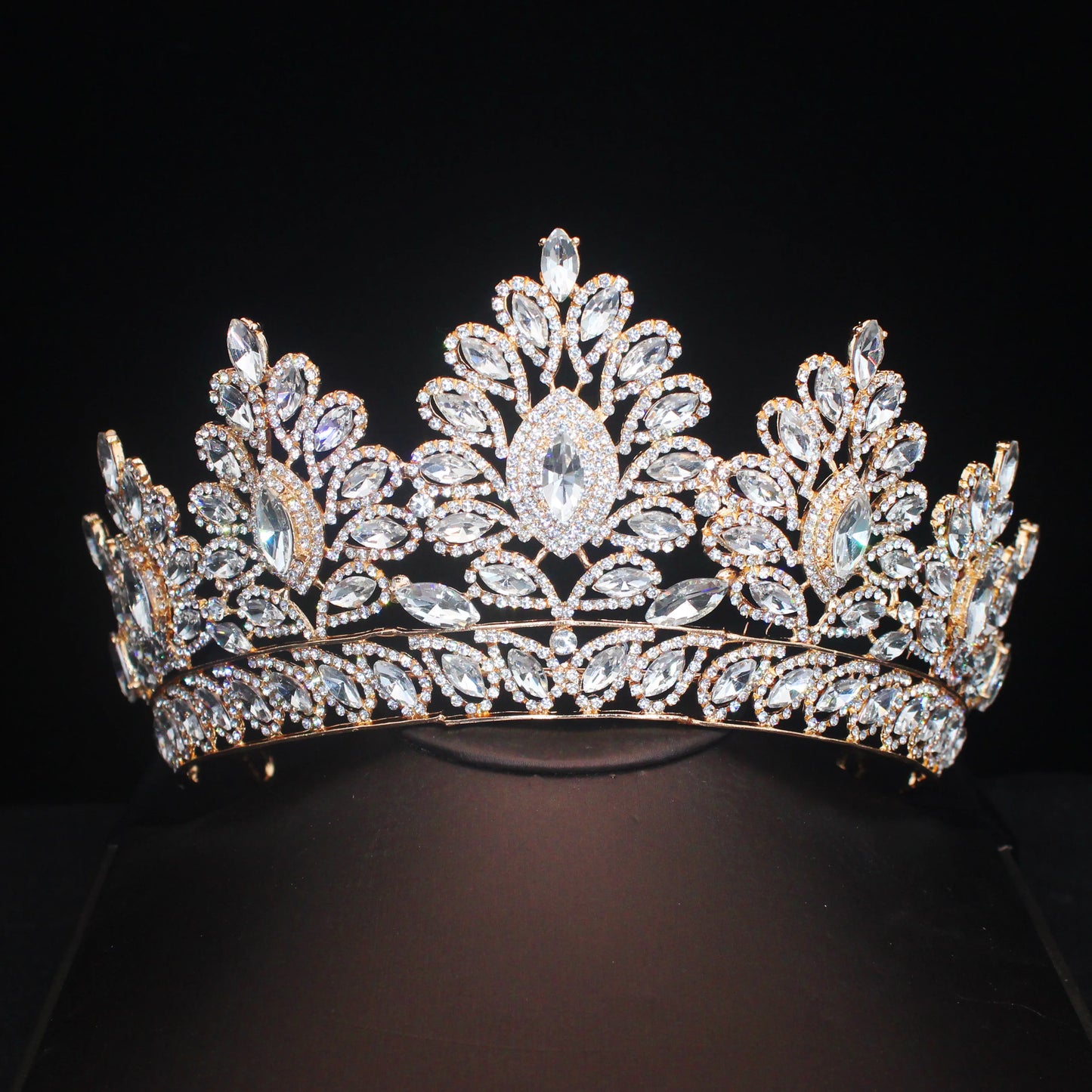 Luxury Crystal Tiara Crowns for Girl Women Pageant Prom Diadem Wedding Bride Hair Jewelry Accessories Bridal Hair Ornaments - EUFASHIONBAGS