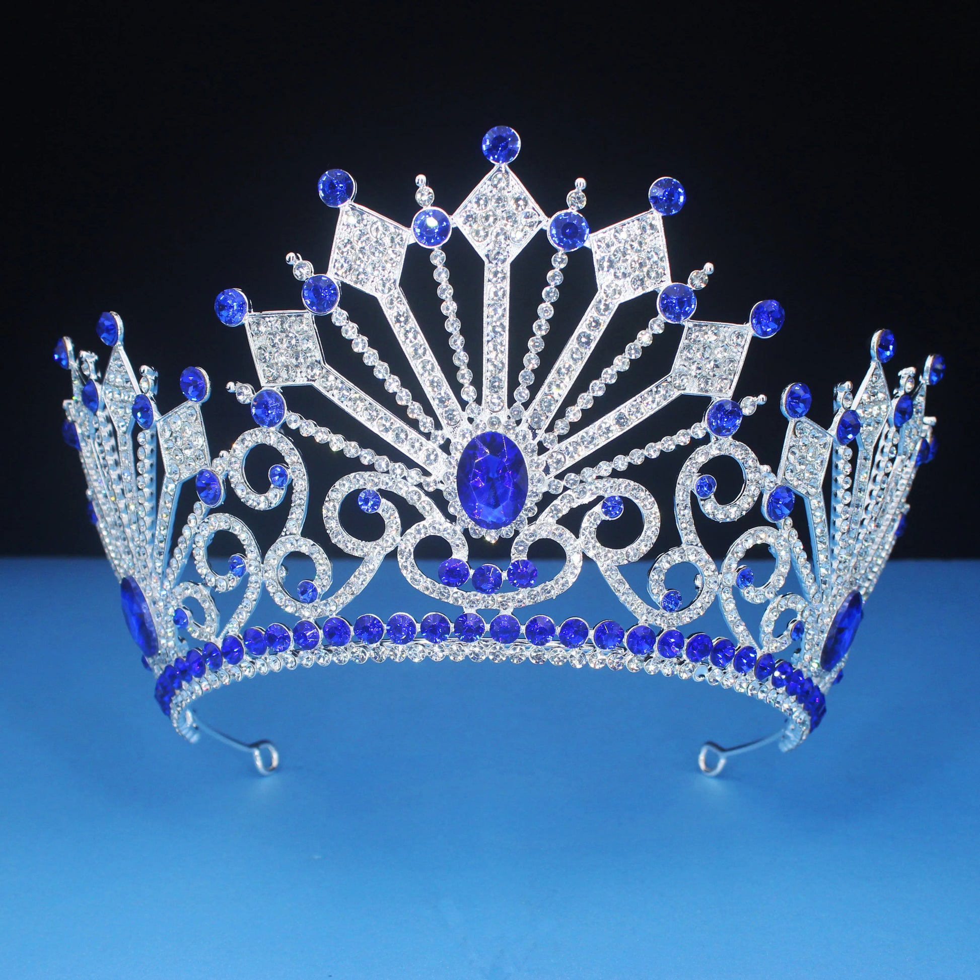 Crystal Queen King Tiara Crowns Women Girls Wedding Hair Jewelry Pageant Prom Diadem Female Headpiece Bridal Head Accessories - EUFASHIONBAGS