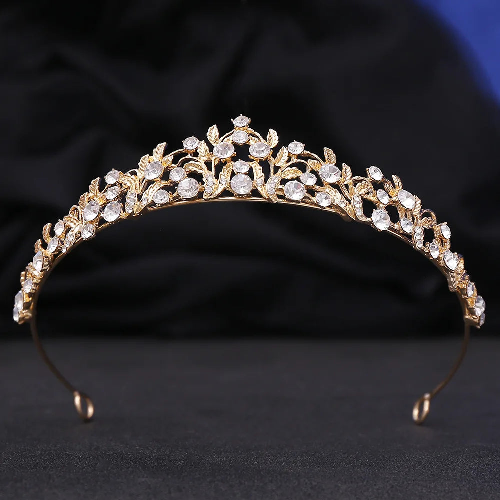 Baroque Luxury AB Color Royal Queen Wedding Crown Rhinestone Crystal Bridal Diadem Pageant Headband Tiara Hair Jewelry Accessory