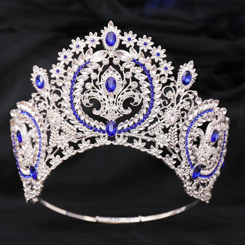 Miss Supranational Hair Crown Shiny Rhinestone Tiara Large Bridal Wedding Beauty Pageant Party Big Crowns Headpiece Accessories - EUFASHIONBAGS