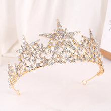 Cargar imagen en el visor de la galería, Baroque Star Crown Crystal Bridal Tiaras Rhinestone Pageant Diadem Bride Star Headdress Wedding Hair Accessories Tiara De Noiva