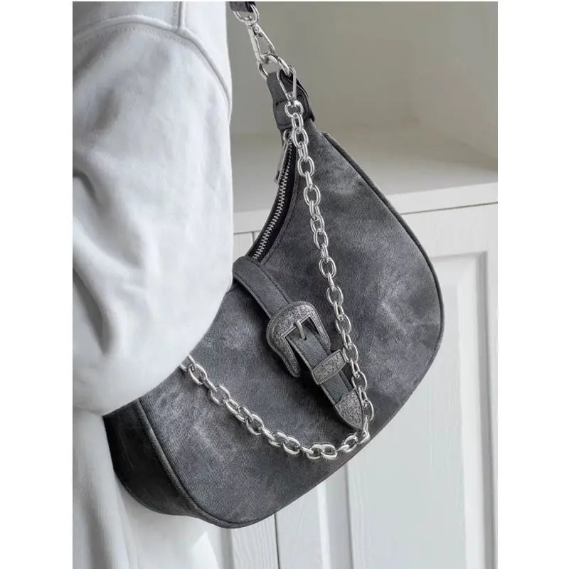 Vintage Shoulder Bags Female Fashion Summer Chains Korean Style Women's Bag Trend Latest Design Harajuku Bolso Mujer