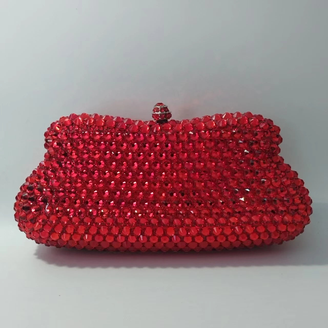 Women Wedding Bridal Red/Green Evening Clutch Purse  Rhinestones Day Clutches Dinner Party Purses Diamond Cocktail Handbags